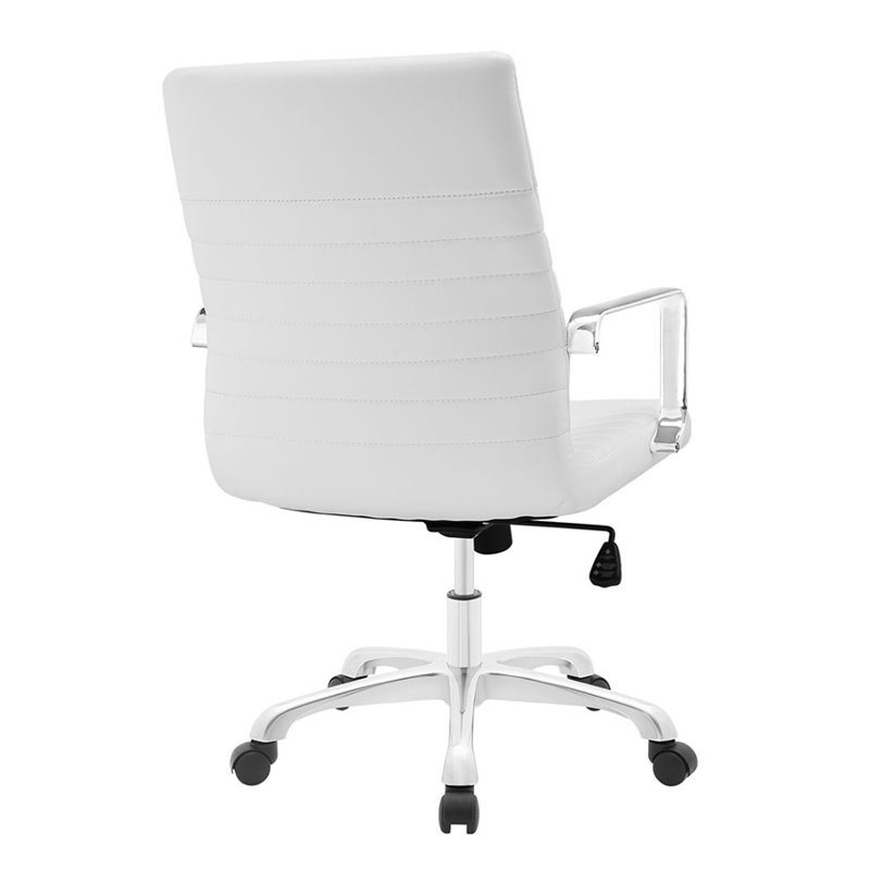 Hawthorne Collection Mid Back Swivel Office Chair in White