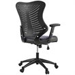 Hawthorne Collection Faux Leather Mesh Office Chair in Gray
