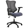 Hawthorne Collection Faux Leather Mesh Office Chair in Gray