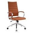 Hawthorne Collections Modern Vinyl High Back Office Chair in Terracotta