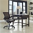 Hawthorne Collection Faux Leather Mesh Office Chair in Brown