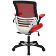 Hawthorne Collection Faux Leather Mesh Office Chair in Red