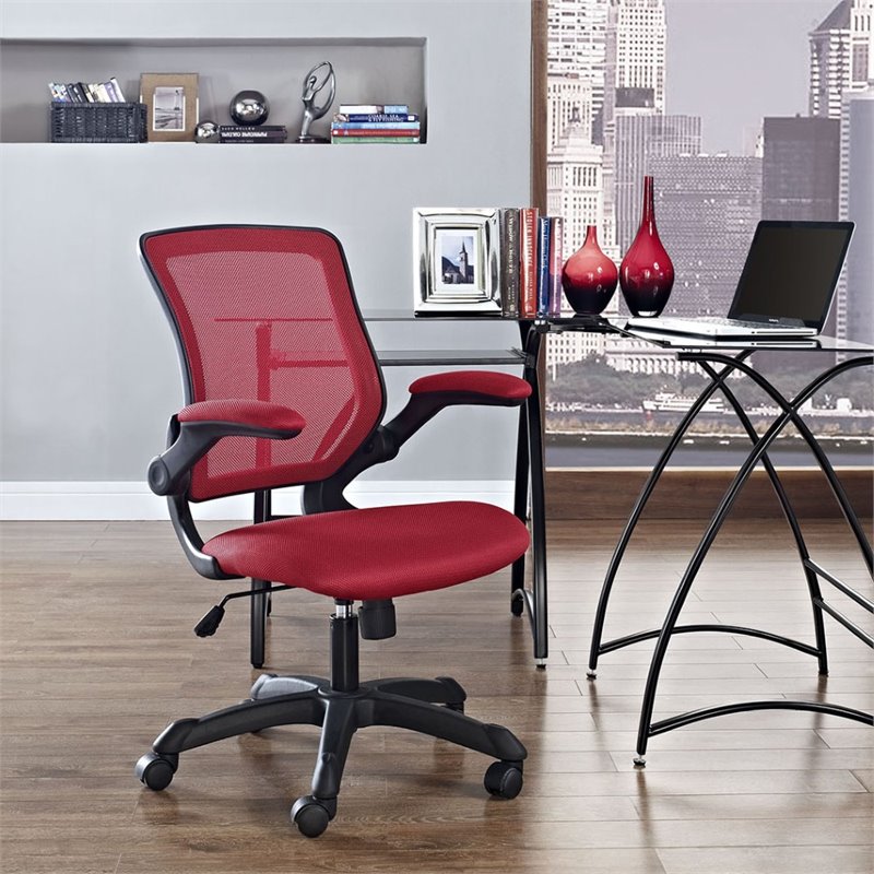 Hawthorne Collection Mesh Office Chair in Red HC1468293