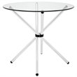 Hawthorne Collection Round Glass Top Dining Table