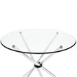 Hawthorne Collection Round Glass Top Dining Table