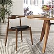 Hawthorne Collection Dining Side Chair in Dark Walnut and Black
