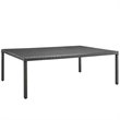Hawthorne Collection Glass Top Patio Dining Table in Chocolate