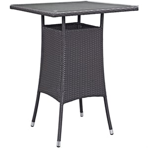 Hawthorne Collection Square Patio Pub Table in Espresso