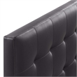 Hawthorne Collections Modern Faux Leather Queen Tufted Panel Headboard in Brown