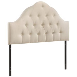 Hawthorne Collection Full Tufted Panel Headboard in Ivory