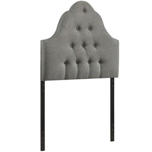 Hawthorne Collection Twin Tufted Panel Headboard in Gray