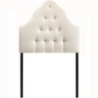 Hawthorne Collection Twin Tufted Panel Headboard in Ivory