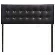 Hawthorne Collections Modern Vinyl Queen Panel Headboard in Black