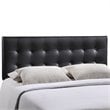 Hawthorne Collections Modern Vinyl Queen Panel Headboard in Black