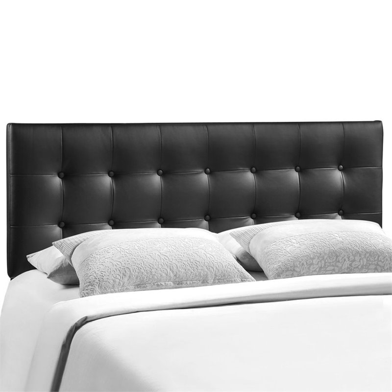 Hawthorne Collection Full Vinyl Panel Headboard in Black 680270433274 eBay