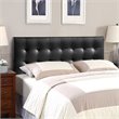 Hawthorne Collections Modern Vinyl Full Panel Headboard in Black