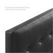 Hawthorne Collections Modern Vinyl Full Panel Headboard in Black