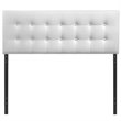 Hawthorne Collections Modern Vinyl Full Panel Headboard in White