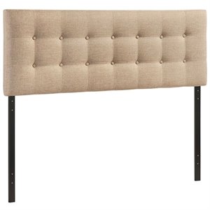 Hawthorne Collection Upholstered King Panel Headboard in Beige