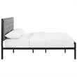 Hawthorne Collection Full Tufted Panel Bed in Brown and Gray
