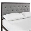 Hawthorne Collection Full Tufted Panel Bed in Brown and Gray