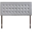 Hawthorne Collection Queen Tufted Panel Headboard in Sky Gray