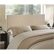 Hawthorne Collections Modern Fabric Upholstered Queen Panel Headboard in Beige