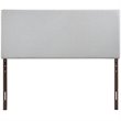 Hawthorne Collections Modern Fabric Upholstered Queen Panel Headboard in Gray