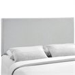 Hawthorne Collections Modern Fabric Upholstered Queen Panel Headboard in Gray