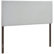 Hawthorne Collections Modern Fabric Upholstered Queen Panel Headboard in Gray