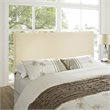 Hawthorne Collections Modern Fabric Upholstered Queen Panel Headboard in Ivory
