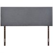 Hawthorne Collections Fabric Upholstered Queen Panel Headboard in Smoke Gray