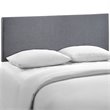 Hawthorne Collections Fabric Upholstered Queen Panel Headboard in Smoke Gray