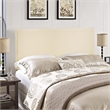 Hawthorne Collections Fabric King Panel Headboard with Particleboard in Ivory