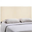 Hawthorne Collections Fabric King Panel Headboard with Particleboard in Ivory