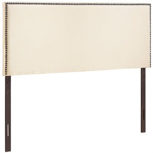 Hawthorne Collection Upholstered Queen Panel Headboard in Ivory