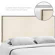 Hawthorne Collection Upholstered Full Panel Headboard in Ivory
