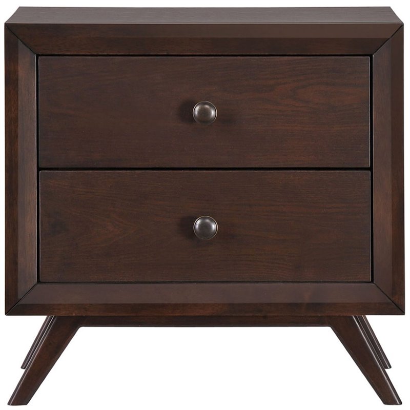 Hawthorne Collection 2 Drawer Nightstand in Cappuccino