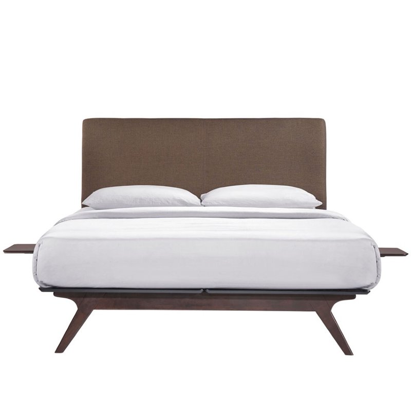 Hawthorne Collection 3 Piece Queen Bedroom Set in Cappuccino and Brown