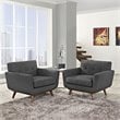 Hawthorne Collection Accent Chair in Gray (Set of 2)
