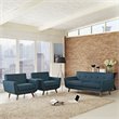 Hawthorne Collection 3 Piece Sofa Set in Azure