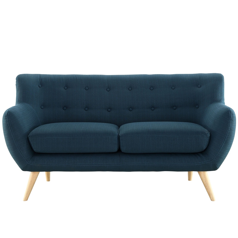 Hawthorne Collection Fabric Loveseat in Azure