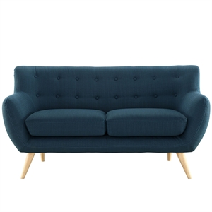 Hawthorne Collection Fabric Loveseat in Azure