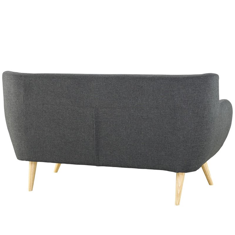 Hawthorne Collection Fabric Loveseat in Gray