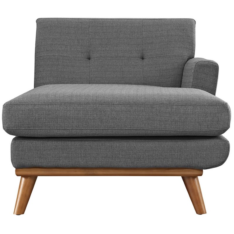 Hawthorne Collection Right Arm Chaise Lounge in Gray