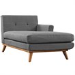 Hawthorne Collection Right Arm Chaise Lounge in Gray