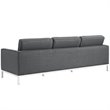 Hawthorne Collection Fabric Tufted Sofa in Gray