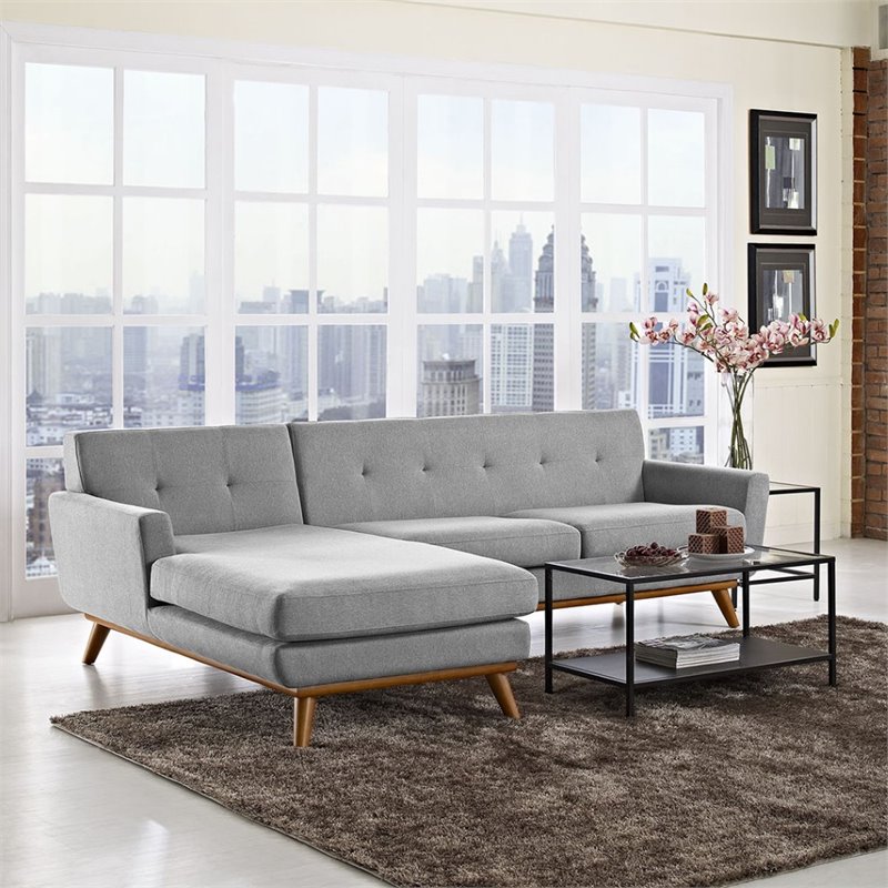 Hawthorne Collection Left Facing Sectional in Expectation Gray