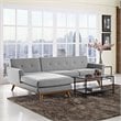 Hawthorne Collection Left Facing Sectional in Expectation Gray