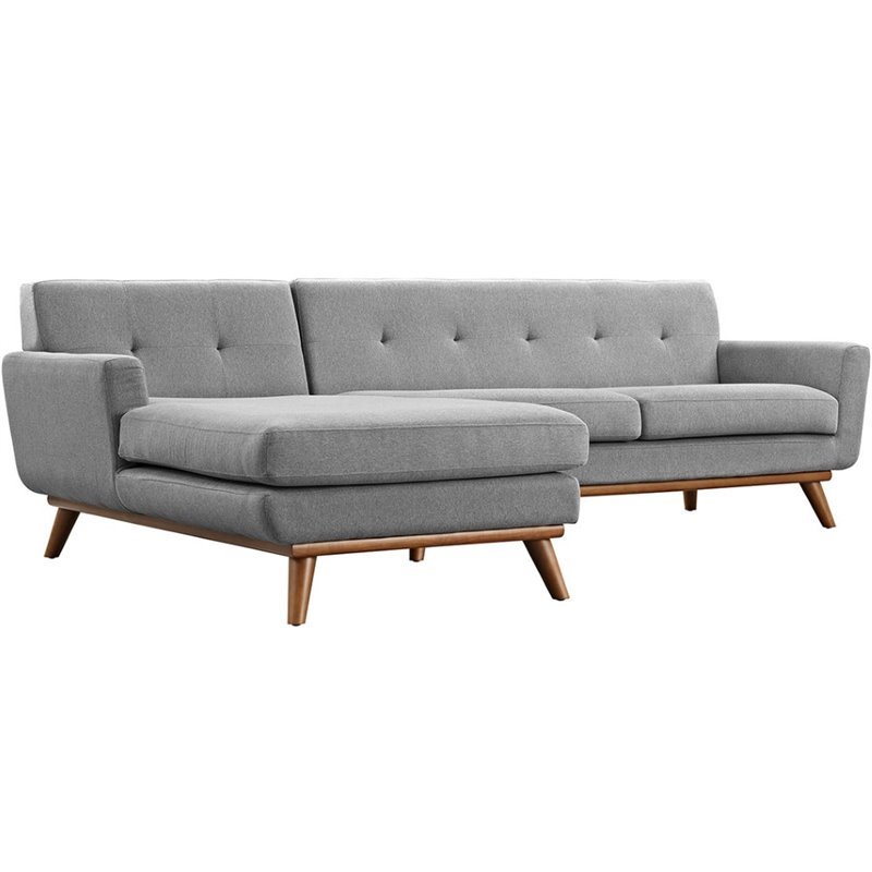 Hawthorne Collection Left Facing Sectional in Expectation Gray